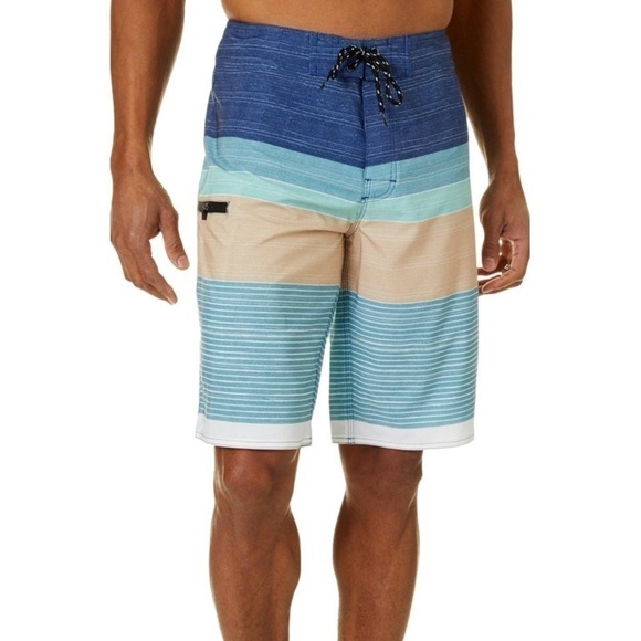 Distortion Other - DISTORTION SALTWATER STRIPE 4-WAY STRETCH BOARD-SHORTS SZ S SUMMER CRUISE